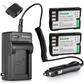 Kastar Battery (2-Pack) and Charger Kit for Olympus BLM-1, BLM-01, PS-BLM1 Work for Olympus C-5060, C-7070, C-8080, E-1, E-3, E-30, E-520, EVOLT E-300, E-330, E-500, E-510 Cameras in Kuwait