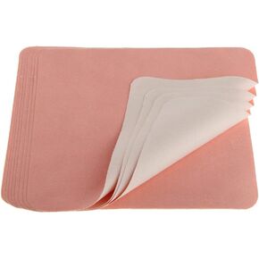 Inzopo 10 Pieces Soft Microfiber Eyeglasses Glasses Cleaning Cloth Phone Screen Camera Lens Glasses Cleaner Wipe Pad - Pink+Beige, as described Pink+Beige in Kuwait