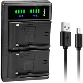 Kastar NP-F580 LTD2 USB Battery Charger Replacement for L Series Camera and Camcorder, Z CAM Cinematic Camera, On-Camera Field Recording Monitor, LED Video/Photo Light in Kuwait