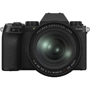 كاميرا فوجي فيلم X-S10 الرقمية بدون مرآة، مجموعة عدسات XF16-80 ملم - أسود in Kuwait