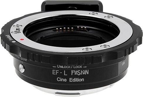 Fotodiox Pro Fusion Smart AF Cine Edition Lens Adapter - Compatible with Canon EF/EF-S Lens to Select L-Mount Alliance Cameras with Auto Functions, Positive-Lock EF Mount & USB Upgrade Port in Saudi Arabia