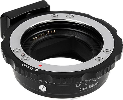 Fotodiox Pro Fusion Smart AF Cine Edition Lens Adapter - Compatible with Canon EF/EF-S Lens to Select L-Mount Alliance Cameras with Auto Functions, Positive-Lock EF Mount & USB Upgrade Port in Saudi Arabia