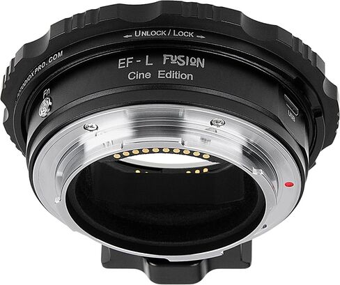 Fotodiox Pro Fusion Smart AF Cine Edition Lens Adapter - Compatible with Canon EF/EF-S Lens to Select L-Mount Alliance Cameras with Auto Functions, Positive-Lock EF Mount & USB Upgrade Port in Saudi Arabia