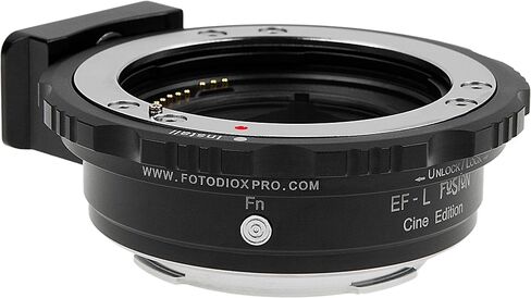 Fotodiox Pro Fusion Smart AF Cine Edition Lens Adapter - Compatible with Canon EF/EF-S Lens to Select L-Mount Alliance Cameras with Auto Functions, Positive-Lock EF Mount & USB Upgrade Port in Saudi Arabia