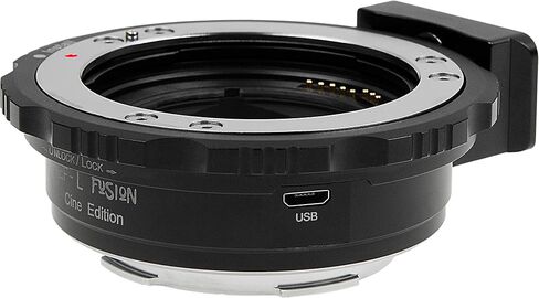 Fotodiox Pro Fusion Smart AF Cine Edition Lens Adapter - Compatible with Canon EF/EF-S Lens to Select L-Mount Alliance Cameras with Auto Functions, Positive-Lock EF Mount & USB Upgrade Port in Saudi Arabia