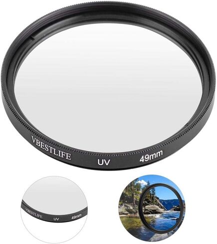 Universal Ultra Slim UV Filter Lens Protection Filters for Canon/Nikon/DSLR Cameras(49mm/1.93in) in Kuwait