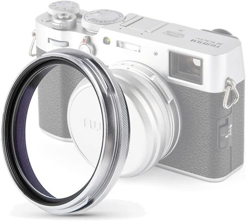 Kase UV Protection Filter for Fujifilm X100 Series Camera, Silver Frame | Magnetic MCUV, Compatible with Fuji X100 X100F X100S X100T X100V X100VI, B270 Optical Glass, Multi-Coated, X100 Accessory in Saudi Arabia