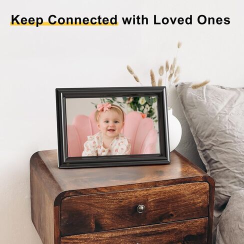 إطار صور رقمي واي فاي مقاس 10.1 بوصة من Arktronic، إطار صور سحابي ذكي بشاشة تعمل باللمس IPS مع مساحة تخزين 16 جيجابايت، قابل للتركيب على الحائط، تدوير تلقائي، مستشعر حركة، هدية للأجداد in Kuwait