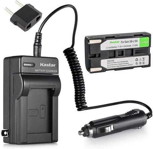 Kastar Battery and Charger for Samsung SB-L160 SB-L320 and Samsung SCL700 SCL710 SCL750 SCL770 SCL810 SCL860 SCL870 SCL901 SCL903 SCL906 SCL907 MiniDV Camcorder in Saudi Arabia
