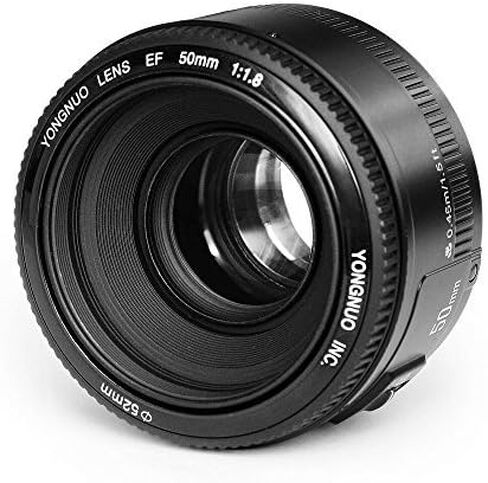 Yongnuo YN50mm F/1.8 Lens Large Aperture AF Lens in Black for Canon EOS Rebel Digital Camera+INSEESI Clean Cloth (LYSB01535NNGY-ELECTRNCS) in Saudi Arabia