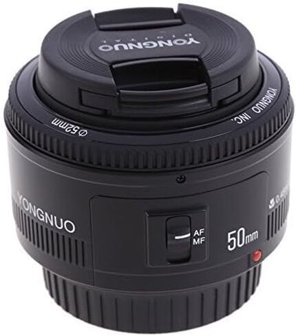 Yongnuo YN50mm F/1.8 Lens Large Aperture AF Lens in Black for Canon EOS Rebel Digital Camera+INSEESI Clean Cloth (LYSB01535NNGY-ELECTRNCS) in Saudi Arabia