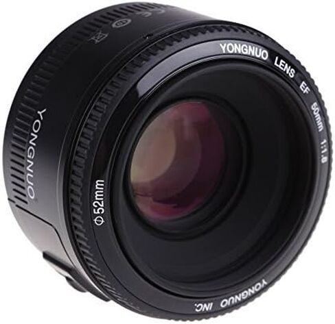 Yongnuo YN50mm F/1.8 Lens Large Aperture AF Lens in Black for Canon EOS Rebel Digital Camera+INSEESI Clean Cloth (LYSB01535NNGY-ELECTRNCS) in Saudi Arabia