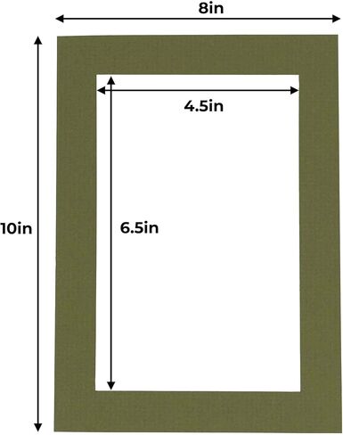 8x10 Mat for 5x7 Photo - Precut Steel Blue Picture Matboard for Frames Measuring 8 x 10 Inches - Bevel Cut to Display Art Measuring 5 x 7 Inches - Acid Free ONE MAT with Backing Board & Clear Bag in Kuwait