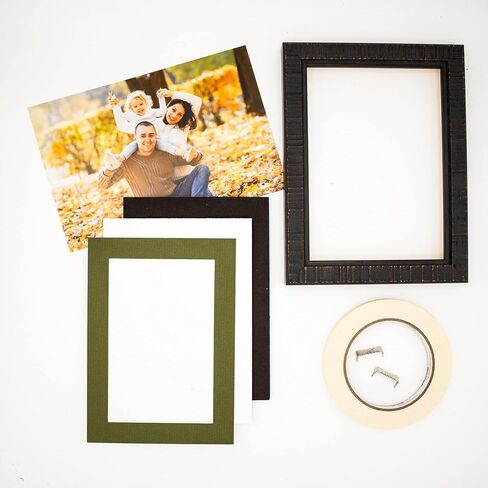 8x10 Mat for 5x7 Photo - Precut Steel Blue Picture Matboard for Frames Measuring 8 x 10 Inches - Bevel Cut to Display Art Measuring 5 x 7 Inches - Acid Free ONE MAT with Backing Board & Clear Bag in Kuwait