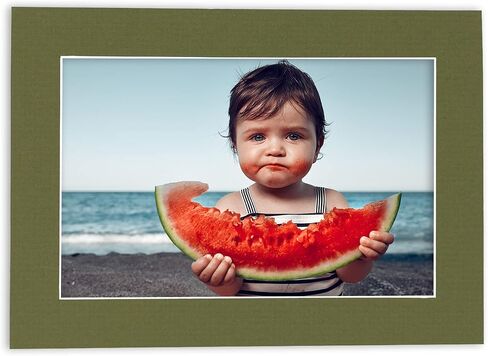 8x10 Mat for 5x7 Photo - Precut Steel Blue Picture Matboard for Frames Measuring 8 x 10 Inches - Bevel Cut to Display Art Measuring 5 x 7 Inches - Acid Free ONE MAT with Backing Board & Clear Bag in Kuwait