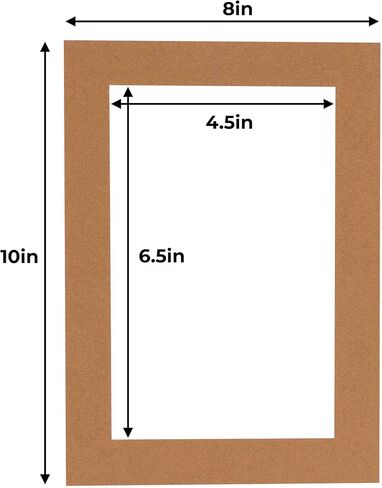 Poster Palooza 8x10 Mat Bevel Cut for 5x7 Photos - Acid Free Fresh Linen Canvas Precut Matboard - For Pictures, Photos, Framing - 4-ply Thickness in Saudi Arabia