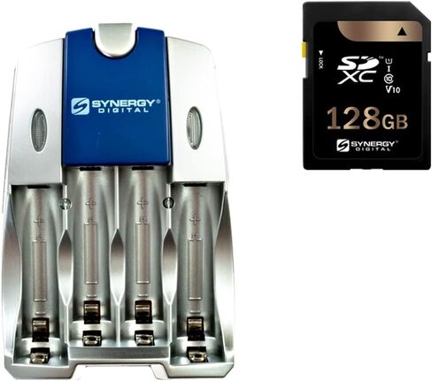 Synergy Digital Accessory Kit, Compatible with Kodak PIXPRO AZ405 Digital Camera Includes: SB257N Charger, SY-SD128GB Memory Card in Saudi Arabia