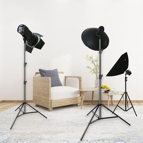Heavy Duty Light Stand 9.5ft, Aluminum Alloy Lights Stand Spring Cushioned Adjustable Photo Video Lighting Stand, Photography Studio Tripod Stands for Flash LED Video Lights, Ring Lighting, Softboxes in Saudi Arabia