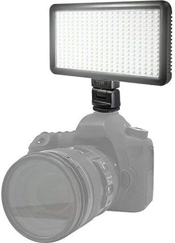 Vidpro LED-150 Photo and Video Light Kit - On Camera Panel LED Light - Adjustable and Dimmable Light Fits Cameras Video Camcorders and DLSR w/Hot Shoe Includes Rechargeable Battery Diffuser and More in Saudi Arabia