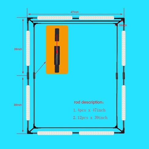 Light Box Photography LED Photo Studio Large Lightbox Professional 47x39x78 inch Dimmable Video Continuous Lighting Cube Shooting Tent Kit for Product Photography with Blue/White/Black PVC Backgrounds in Kuwait