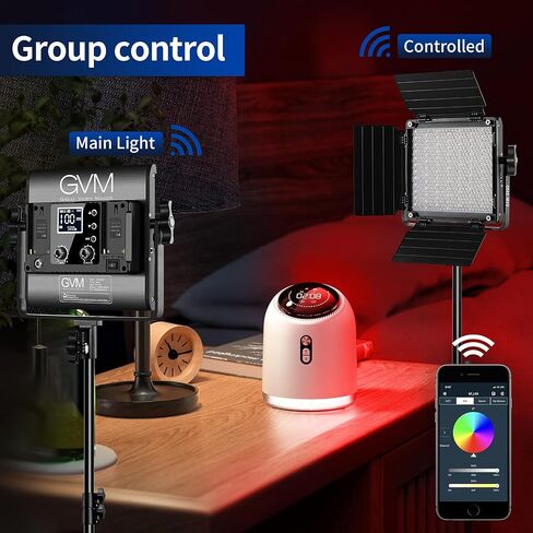 GVM RGB Video Lighting, Bi-Color Led Video Light Kit with APP Control, 2 Packs 850D Photography Lighting Kit CRI 97+ for Web Conference, YouTube, Gaming, Zoom, Aluminum Alloy Shell in Saudi Arabia