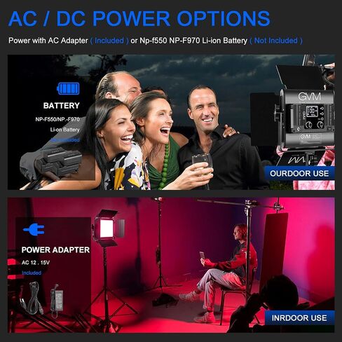 GVM RGB Video Lighting, Bi-Color Led Video Light Kit with APP Control, 2 Packs 850D Photography Lighting Kit CRI 97+ for Web Conference, YouTube, Gaming, Zoom, Aluminum Alloy Shell in Saudi Arabia
