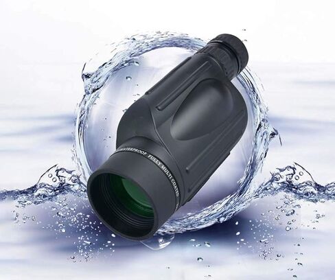 Monocular, Zoom Monocular Telescope, Waterproof High Power Spotting Scope Fully Versatile Coated Optical Glass Lens + Phone Clip+Tripod,Standard in Kuwait