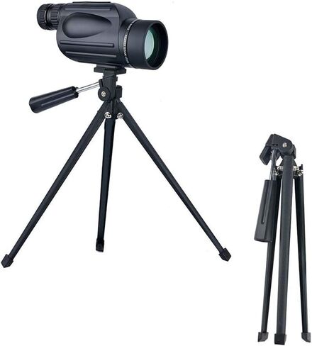 Monocular, Zoom Monocular Telescope, Waterproof High Power Spotting Scope Fully Versatile Coated Optical Glass Lens + Phone Clip+Tripod,Standard in Kuwait