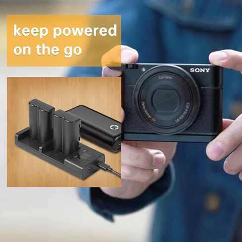 بطارية بديلة DSTE (عبوتان) وشاحن USB مزدوج LED ذكي متوافق مع NP-FM500H وa200 a300 a350 a700 Alpha a58 Alpha a99 DSLR-A100 DSLR-A100/B DSLR-A100H DSLR-A100K in Kuwait