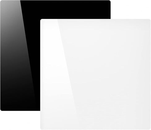 24" x 24" Acrylic Surfaces for Photography, White and Black Reflective Double Sided Display Boards for Product Photography, Studio Tabletop Photography in Kuwait
