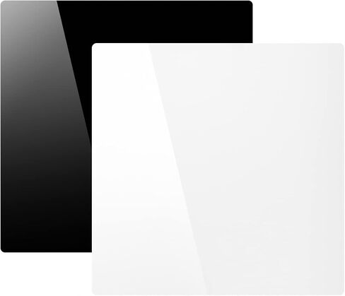 12" x 12" Acrylic Surfaces for Photography, White and Black Reflective Double Sided Display Boards for Product Photography, Studio Tabletop Photography in Kuwait