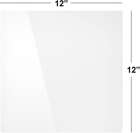 12" x 12" Acrylic Surfaces for Photography, White and Black Reflective Double Sided Display Boards for Product Photography, Studio Tabletop Photography in Kuwait