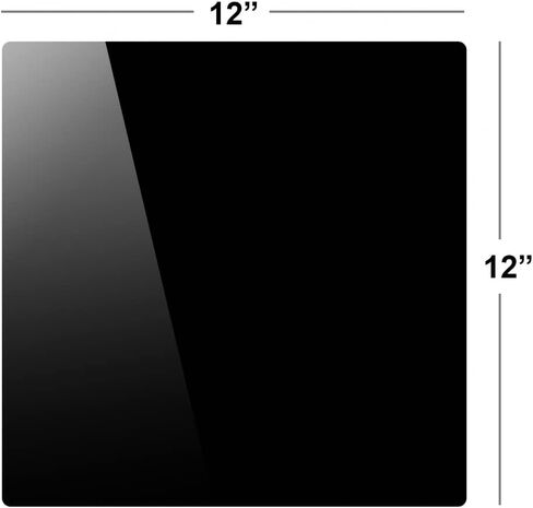 12" x 12" Acrylic Surfaces for Photography, White and Black Reflective Double Sided Display Boards for Product Photography, Studio Tabletop Photography in Kuwait