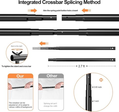 Backdrop Stand 10x10ft, Back Drop Stand for Party | Adjustable Photo Background Stand Support Kit with 6 Clamps, 2 Sandbags and Carry Bag for Parties Wedding Photography in Saudi Arabia