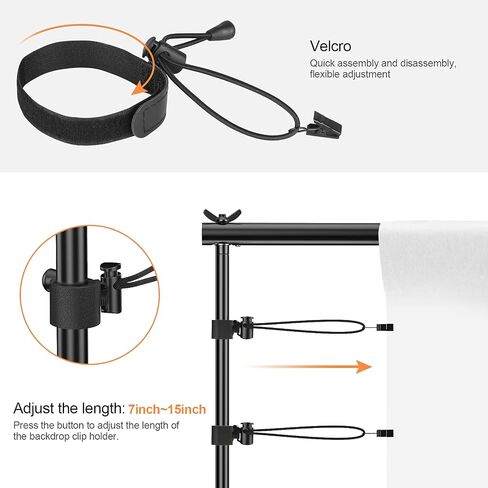Backdrop Stand 10x10ft, Back Drop Stand for Party | Adjustable Photo Background Stand Support Kit with 6 Clamps, 2 Sandbags and Carry Bag for Parties Wedding Photography in Saudi Arabia