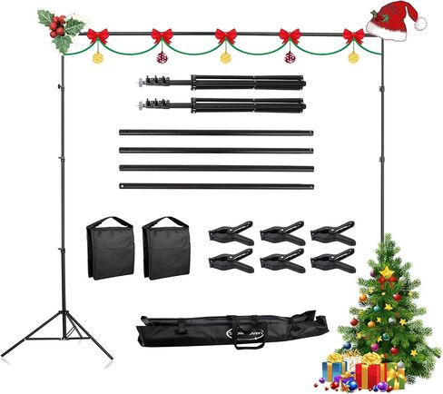 Background Stand,Adjustable Photo Backdrop Stand with Carry Bag for Photography Photo Video Studio, Photography Studio, Birthday Party (6.6 x 10 ft) in Saudi Arabia