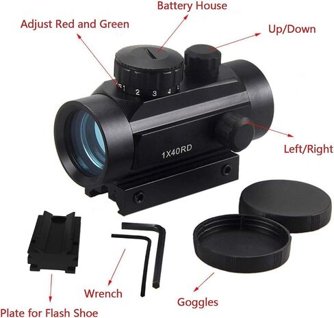 Astromania 1X40RD Reflex Red Green Dot Sight Lighted Scope Mount to fix to a DSLR Camera Flash Type Connection in Saudi Arabia