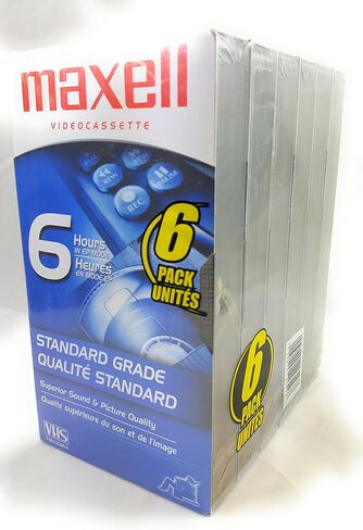 Maxell STD T-120 VHS Standard Grade Videotape, 6 Pack in Saudi Arabia