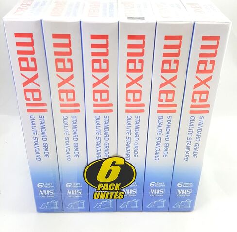 Maxell STD T-120 VHS Standard Grade Videotape, 6 Pack in Saudi Arabia