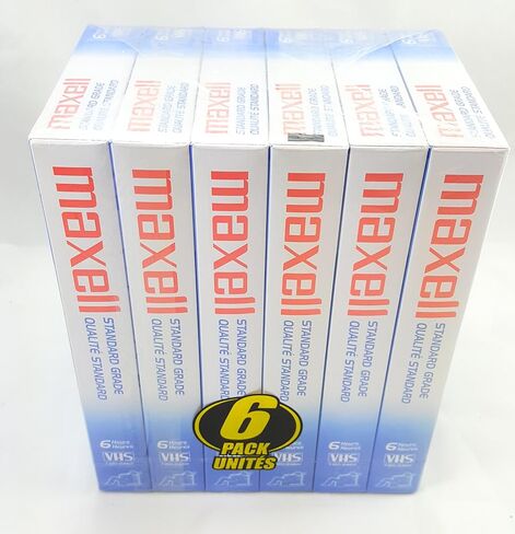 Maxell STD T-120 VHS Standard Grade Videotape, 6 Pack in Saudi Arabia