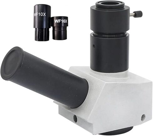 Microscope Trinocular Head Free Monocular Head Binocular Head for Biological Microscope with WF10X WF16X Large Field Eyepiece (Color : Binocular Head) in Kuwait