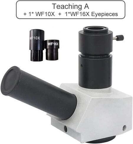 Microscope Trinocular Head Free Monocular Head Binocular Head for Biological Microscope with WF10X WF16X Large Field Eyepiece (Color : Binocular Head) in Kuwait