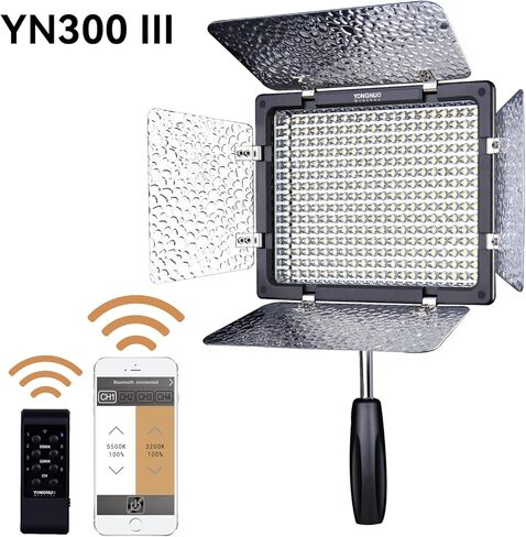 YONGNUO YN300 III YN-300 III LED Video Light Panel Adjustable Color Temperature Bi Color 3200K-5600K in Saudi Arabia