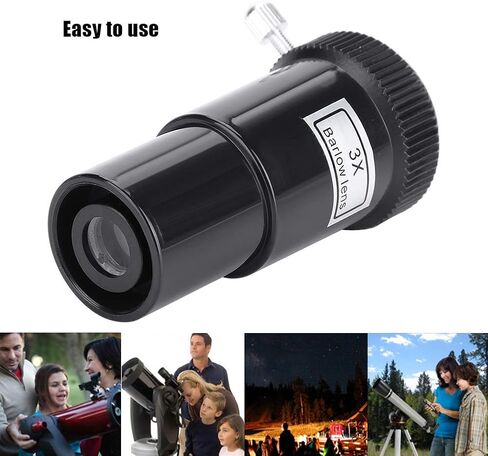 عدسة Pupilash Barlow - عدسة بارلو 3X مقاس 0.96 بوصة/24.5 مم 3X عدسة بارلو بلاستيكية لعدسات التلسكوب الفلكي in Kuwait