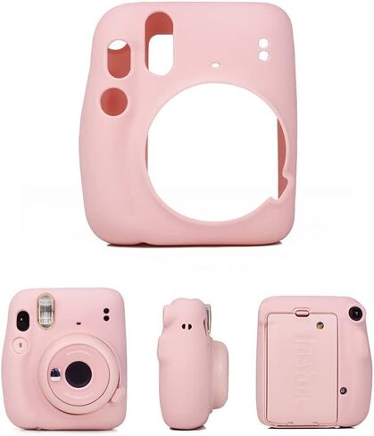 Camera Silicone Protective Case for Fujifilm Instax Mini11 Mini 11 Shell Protective Cover Soft Shell Solid Color Scratch-Proof Case (White) in Kuwait