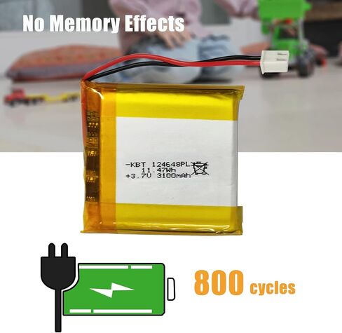 KBT 3.8V 2000mAh Li-Polymer Battery: 754444 Lipo Rechargeable Lithium-ion Replacement Batteries with JST Connector for Ar duino NodeMCU ESP32 Development Board Raspberry Pi UPS Board in Kuwait