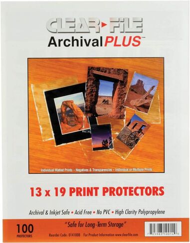 Archival-Plus Print Protector, 13 x 19" - 100 Pack, 014100B, ARCHIVAL STORAGE-for Prints in Kuwait