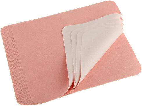 Inzopo 10 Pieces Soft Microfiber Eyeglasses Glasses Cleaning Cloth Phone Screen Camera Lens Glasses Cleaner Wipe Pad - Pink+Beige, as described Pink+Beige in Saudi Arabia