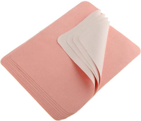 Inzopo 10 Pieces Soft Microfiber Eyeglasses Glasses Cleaning Cloth Phone Screen Camera Lens Glasses Cleaner Wipe Pad - Pink+Beige, as described Pink+Beige in Saudi Arabia
