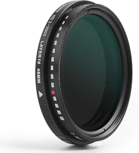 فلتر ND متغير 46 مم، فلتر كثافة محايدة ND2 إلى ND2000 من GREEN.L، زجاج Schott عالي الدقة مع طبقة MRC16، طلاء نانو، فلتر تصوير احترافي لعدسة الكاميرا in Kuwait